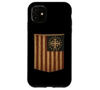 Carcasa para iPhone 11 Bandera de Estados Unidos con Cruz de Jerusalén - Deus Vult