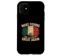 Carcasa para iPhone 11 Bandera de Italia Retro Vintage Que Hace Que la Pesca Sea Genial de Nuevo