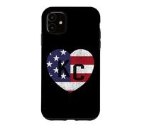 Carcasa para iPhone 11 Bandera del país del Mundo de Estados Unidos KC Heart Kansas City Love Letters US