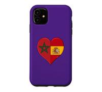 Carcasa para iPhone 11 Bandera España Marruecos Aficionados Marroquíes Españoles