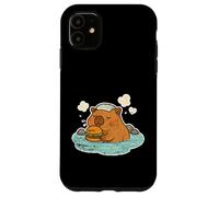 Carcasa para iPhone 11 Baño Relajado Capybara Burger Onsen