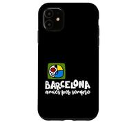 Carcasa para iPhone 11 Barcelona Amics per Sempre Frase Catalán Miro