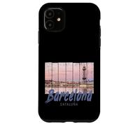 Carcasa para iPhone 11 Barcelona Cataluña Skyline España Vintage Souvenir