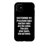 Carcasa para iPhone 11 Bartender Bartending 101 - Reglas de Barra Preescolar, Color Blanco