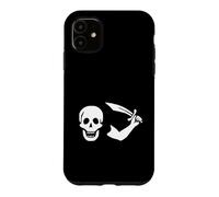 Carcasa para iPhone 11 Bartholomew Roberts Bandera Pirata Jolly Roger Skull Captain