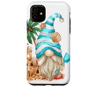 Carcasa para iPhone 11 Beach Lover with Flip Flops and Sand Castle Funny GNOME
