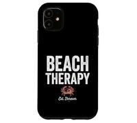 Carcasa para iPhone 11 Beach Therapy Crab Ocean Summer Vacation