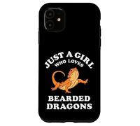 Carcasa para iPhone 11 Bearded Dragon Pet Lizard Reptile Animal Gift Black