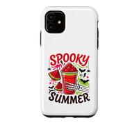 Carcasa para iPhone 11 Bebida de Mano Spooky Summer Watermelon Skeleton