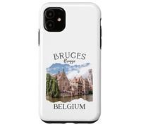 Carcasa para iPhone 11 Bélgica Patrimonio Iconic Brujas Canal Arquitectura Medieval