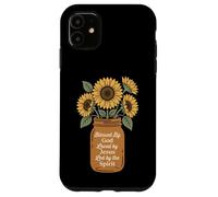 Carcasa para iPhone 11 Bendecido por Dios, Amado por Jesús, Girasol Bouquet Christian