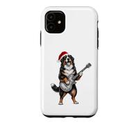Carcasa para iPhone 11 Berner Santa Hat Guitarra Eléctrica Fiesta de Navidad