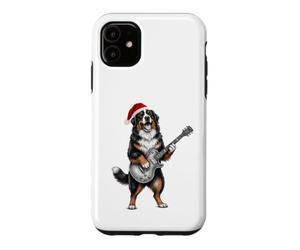 Carcasa para iPhone 11 Berner Santa Hat Guitarra Eléctrica Fiesta de Navidad