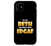 Carcasa para iPhone 11 Beth Costume Idgaf Meme Funny Halloween Beth Costume Bethany