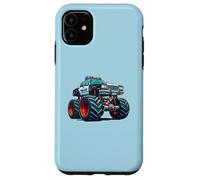 Carcasa para iPhone 11 Big Wheels Police Car Vehicle Kids Boys Monster Truck