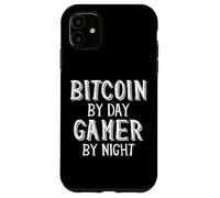 Carcasa para iPhone 11 Bitcoin Trader by Day Gamer by Night Blockchain Crypto BTC