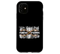 Carcasa para iPhone 11 Black New York City Fashion Design, New York Illustration