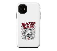 Carcasa para iPhone 11 Blacktip Shark Hello Sharky Atacando Océano