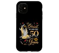 Carcasa para iPhone 11 Blessed by God for 50 Years Old Women 50th Birthday Queen