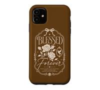 Carcasa para iPhone 11 Blessed Forever Christian Faith Floral Rose Dove Vintage
