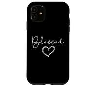 Carcasa para iPhone 11 Blessed T-Shirt for Women Cute Heart Graphic