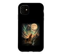 Carcasa para iPhone 11 Bloodhound Aullando en la Luna - Papá Perro Amante de los sabuesos