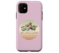 Carcasa para iPhone 11 Bloom Where You Are Planted Retro Floral Boho 70s Estética