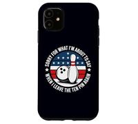 Carcasa para iPhone 11 Bolos Divertidos Diciendo perdón por lo Que Digo Diez Pin Bowler