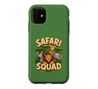 Carcasa para iPhone 11 Bonito diseño de tripulación de Safari Squad Zoo Jungle Animals