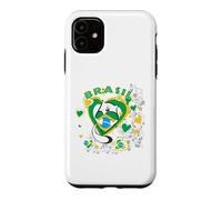 Carcasa para iPhone 11 Brasil-Brasil - Corazón de Gato Lindo Amante de la Bandera de Brasil