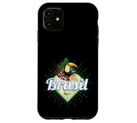 Carcasa para iPhone 11 Brasil tucán Retro Samba Carnaval Recuerdo Vintage
