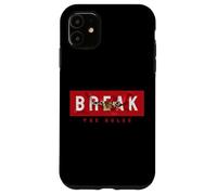 Carcasa para iPhone 11 Break The Rules Wild Tiger Quotes Illustration Graphic