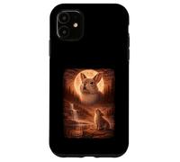 Carcasa para iPhone 11 Bunny Howling At Moon Vintage Funny Mystic