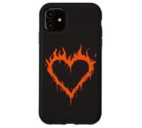 Carcasa para iPhone 11 Burning Heart Y2K Grunge