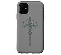 Carcasa para iPhone 11 Burning Sword in Flame EMO E-Girl Boy Alt Y2K Trad Mall gótico