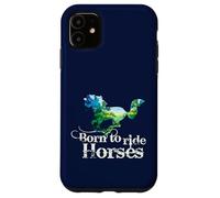 Carcasa para iPhone 11 Caballo Born to Ride Horses equitación Galope Caballo arro Libertad