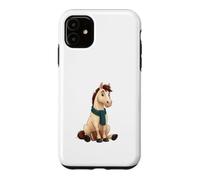 Carcasa para iPhone 11 Caballo Lector con Libro y Bufanda