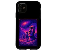 Carcasa para iPhone 11 Cabezas Moai Isla de Pascua - Arte de la Galaxia Alienígena Rapa NUI