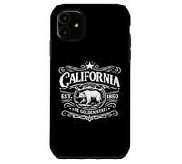 Carcasa para iPhone 11 California 1850 Bear Vintage SoCal Norcal Estado de Los Ángeles