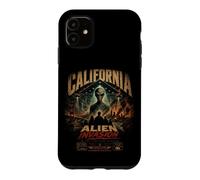 Carcasa para iPhone 11 California Alien Invasion Retro UFO UAP Extraterrestre
