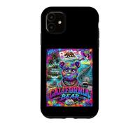 Carcasa para iPhone 11 California Bear Graffiti Art Streetwear Urban Cali Flag