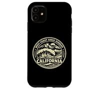 Carcasa para iPhone 11 California Surf Oso Retro Vintage West Coast Since Sunrise