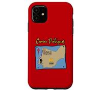 Carcasa para iPhone 11 Camino Portugues 2026 Santiago de Compostela Peregrino Mapa