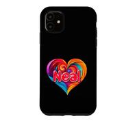 Carcasa para iPhone 11 Camiseta Colorida con Nombre I Heart Love Neal
