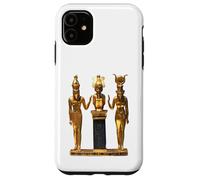 Carcasa para iPhone 11 Camiseta egipcia Trinity Golden Horus Osiris e ISIS Statue