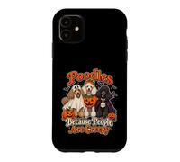 Carcasa para iPhone 11 Caniches Porque la Gente es Espeluznante Divertido Halloween Perro mamá D