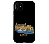 Carcasa para iPhone 11 Cannes Francia Viaje Souvenir Historic City Monumento Regalo
