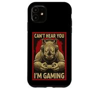 Carcasa para iPhone 11 Can't Hear You Im Gaming Rhino Funny Gamer Art para Hombres y Mujeres