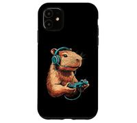 Carcasa para iPhone 11 Capibara Divertido Jugando Videojuegos