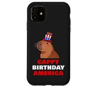 Carcasa para iPhone 11 Cappy Birthday America 250 Years Cute Capybara American